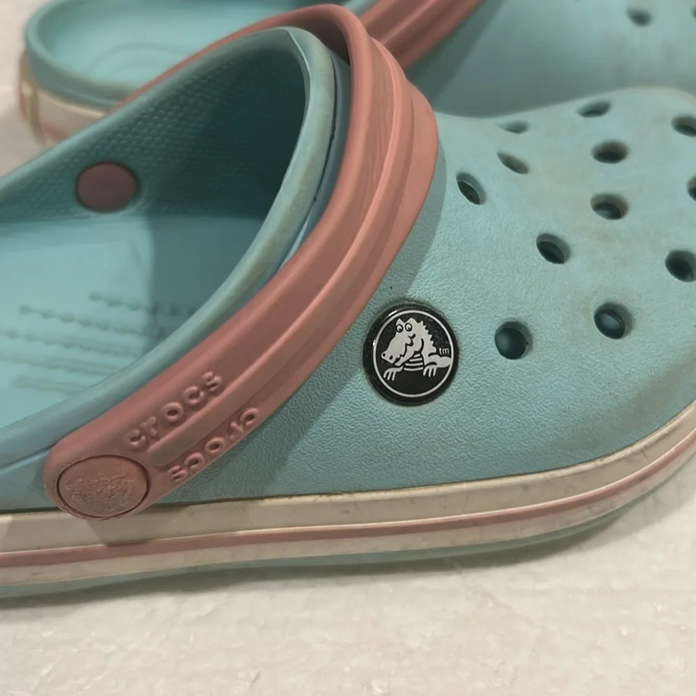 CROCS crocband clogs w/ butterfly jewel on sandals water shoes toddler size 12